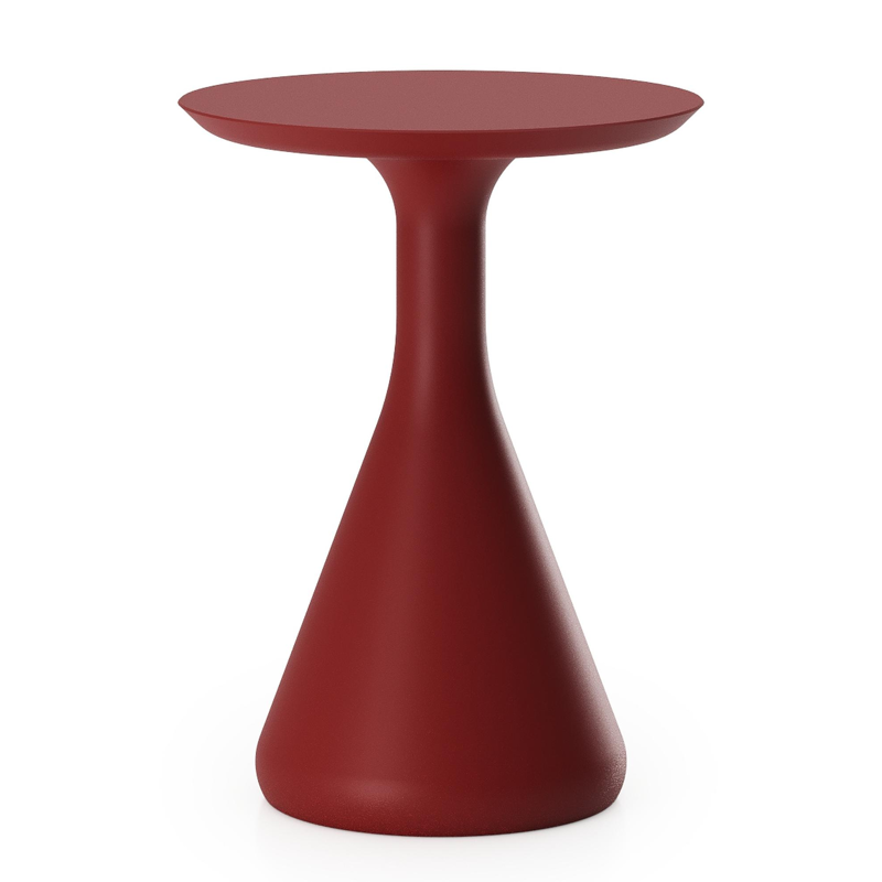 Bomero bijzettafel in ruby aluminium - Dia. 34 x H 46 cm