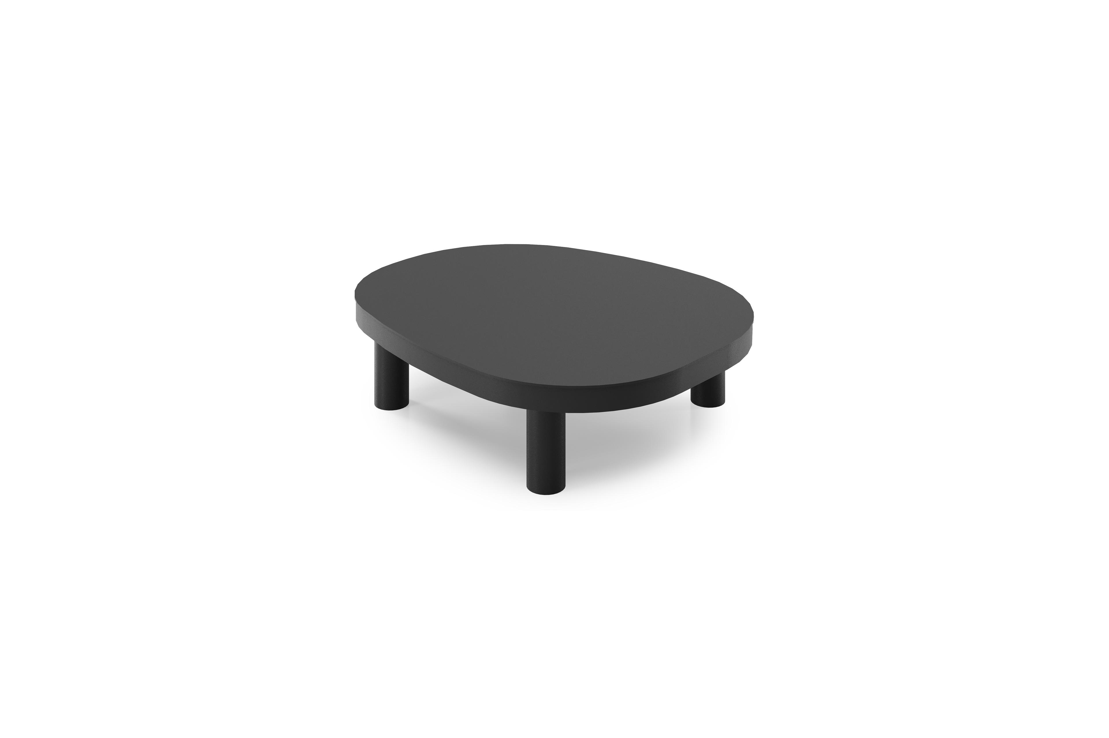 Donato loungetafel in zwart aluminium - L 91 x B 76 x H 25 cm