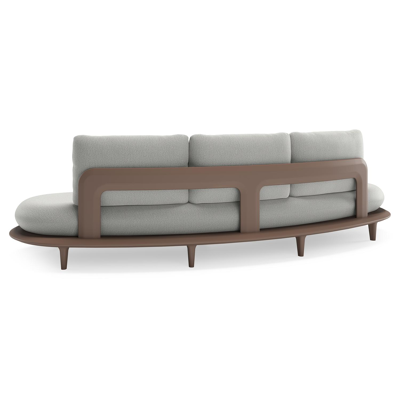 Bomero loungebank in taupe aluminium met savane nimbus all weather sunbrella® luxe kussen