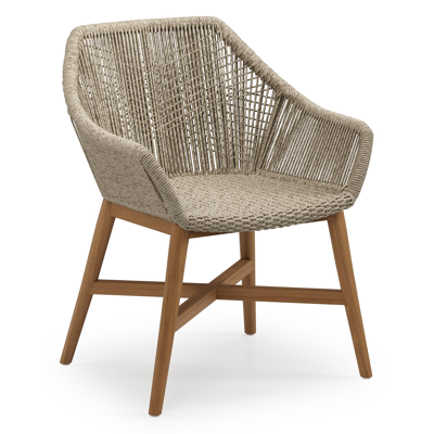 Borgo tuinstoel in teak en naturel wicker