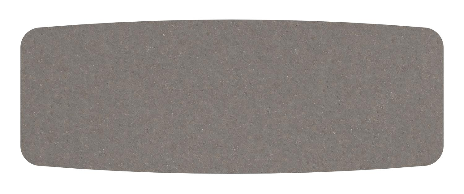 Orso tuintafel bootvorm in zwart aluminium en volkeramiek wulong - L 315 x B 115 x H 73.5 cm