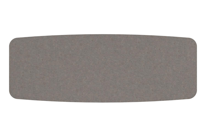 Orso tuintafel bootvorm in zwart aluminium en volkeramiek wulong - L 315 x B 115 x H 73.5 cm