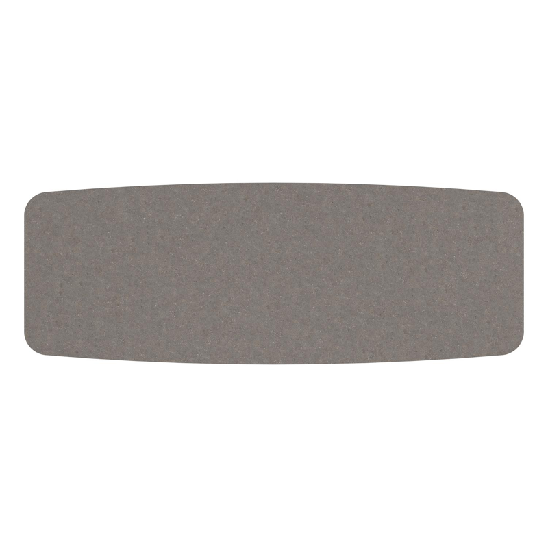 Orso tuintafel bootvorm in zwart aluminium en volkeramiek wulong - L 315 x B 115 x H 73.5 cm