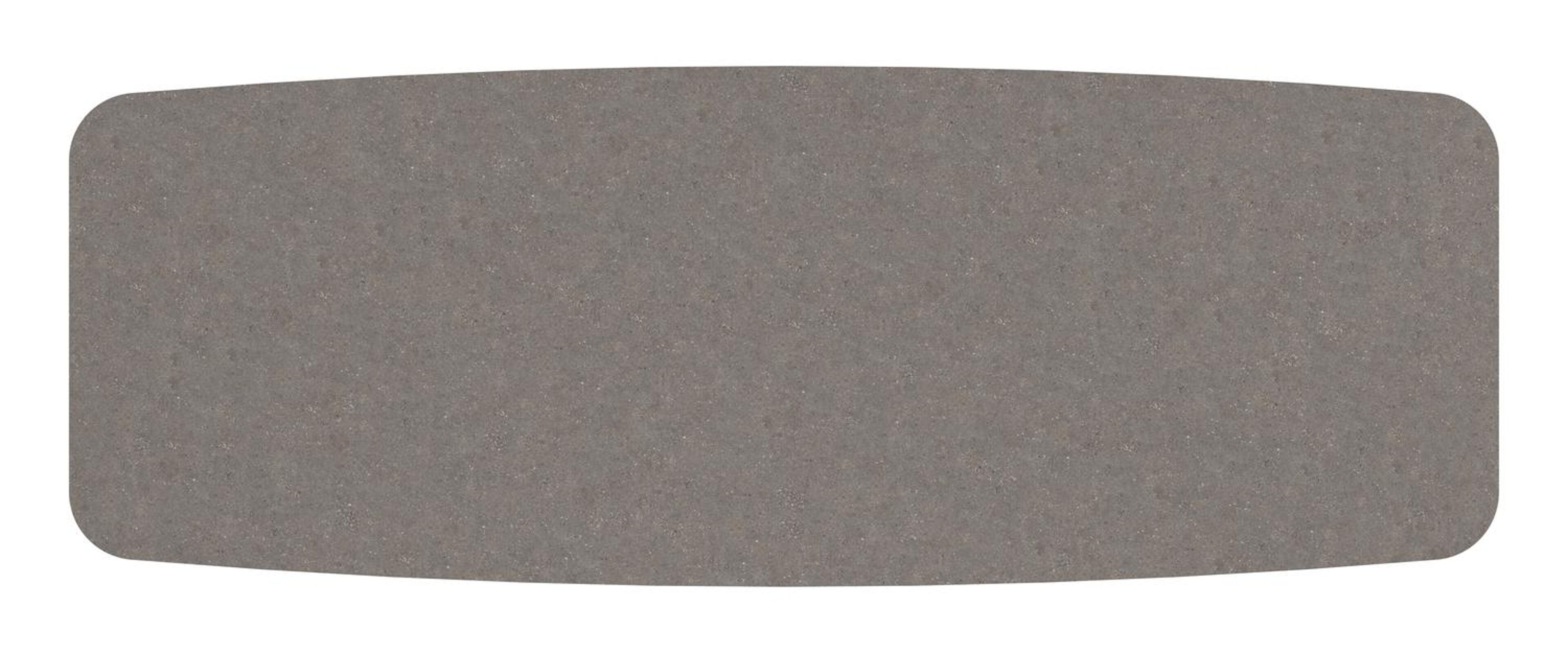 Orso tuintafel bootvorm in zwart aluminium en volkeramiek wulong - L 315 x B 115 x H 73.5 cm