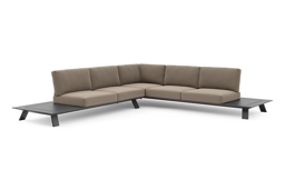 3-zit hoek links/rechts + 2-zit + zijtafels