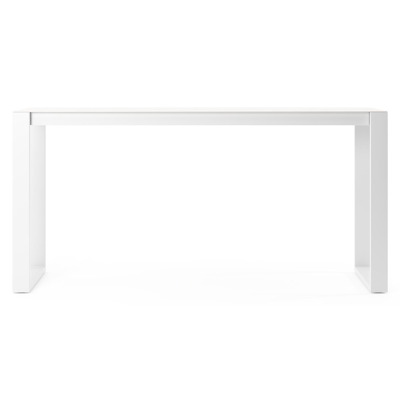 Verato bartafel rechthoekig in wit aluminium en volkeramiek calista - L 220 x B 70 x H 106 cm