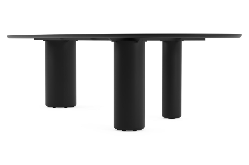 Amico tuintafel mango in zwart aluminium en volkeramiek Black Obsession - L 320 x B 140 x H 73.5 cm