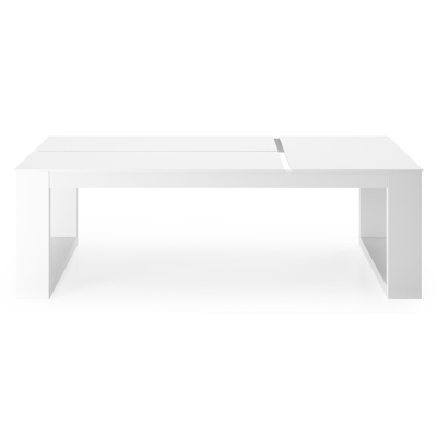 Verato loungetafel in wit aluminium - L 120 x B 80 x H 39,5 cm