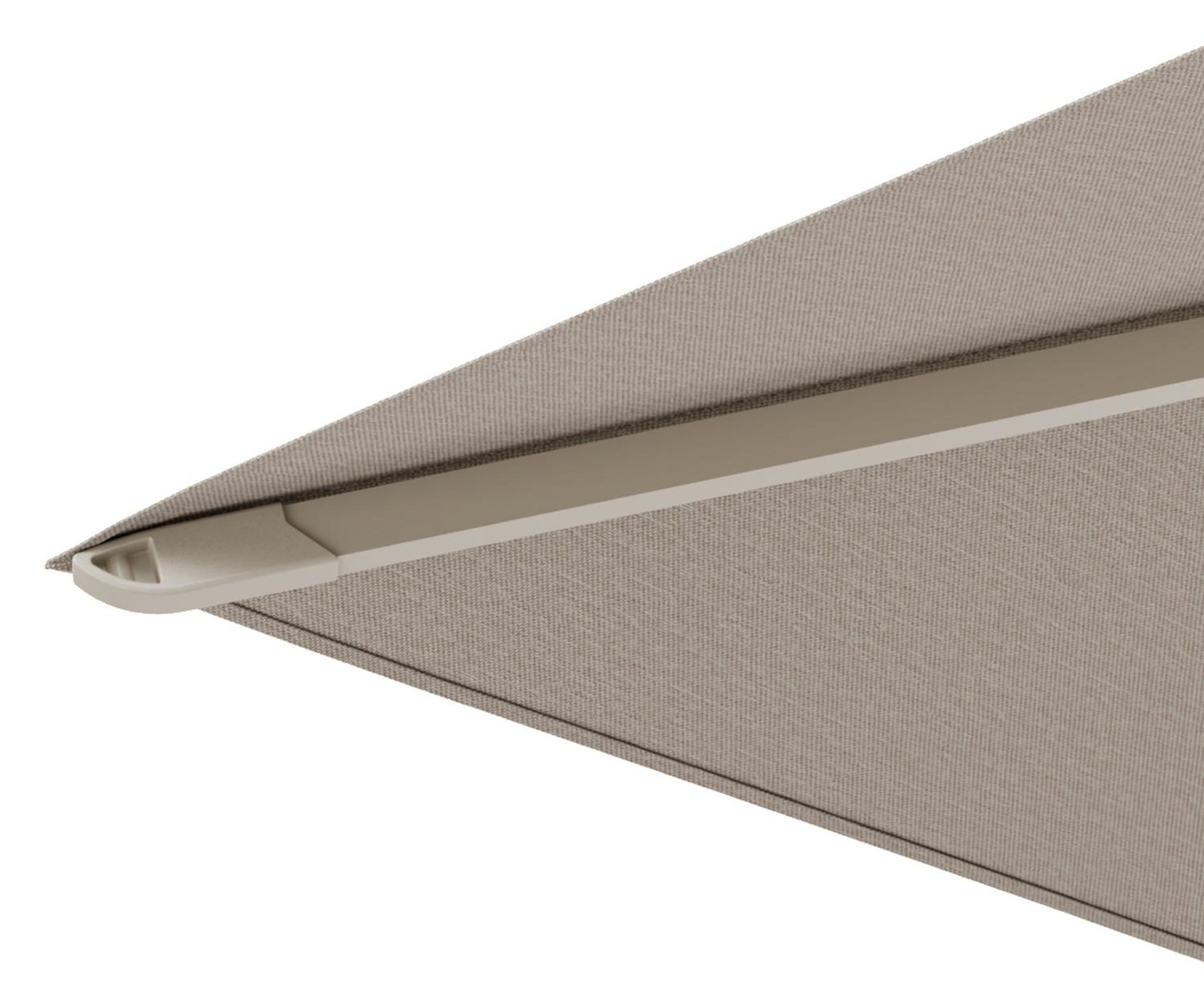 Viola staanparasol in beige aluminium met beige Weather+ Softtouch parasoldoek - L 1 300 x L2 300 cm (zonder voet)