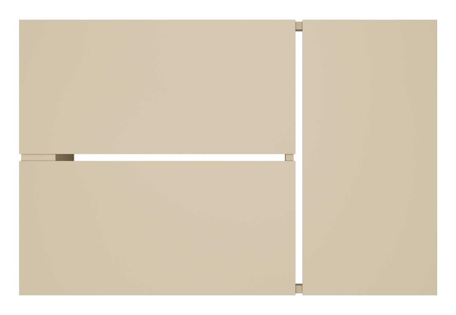 Verato loungetafel in beige aluminium - L 120 x B 80 x H 39,5 cm