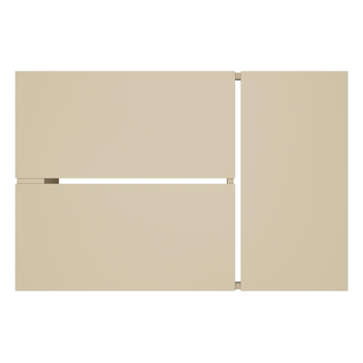 Verato loungetafel in beige aluminium - L 120 x B 80 x H 39,5 cm