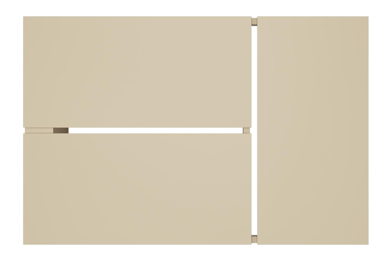 Verato loungetafel in beige aluminium - L 120 x B 80 x H 39,5 cm