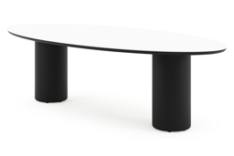 Ovaal - L 260 x B 125 x H 73.5 cm