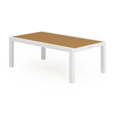 Alcudia loungehoek in wit aluminium en met grijs weather+ softtouch kussen en loungetafel