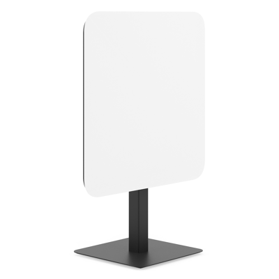 Fano kantelbare tuintafel afgerond vierkant in zwart aluminium en volkeramiek Arctic White - L 80 x B 80 x H 72.5 cm