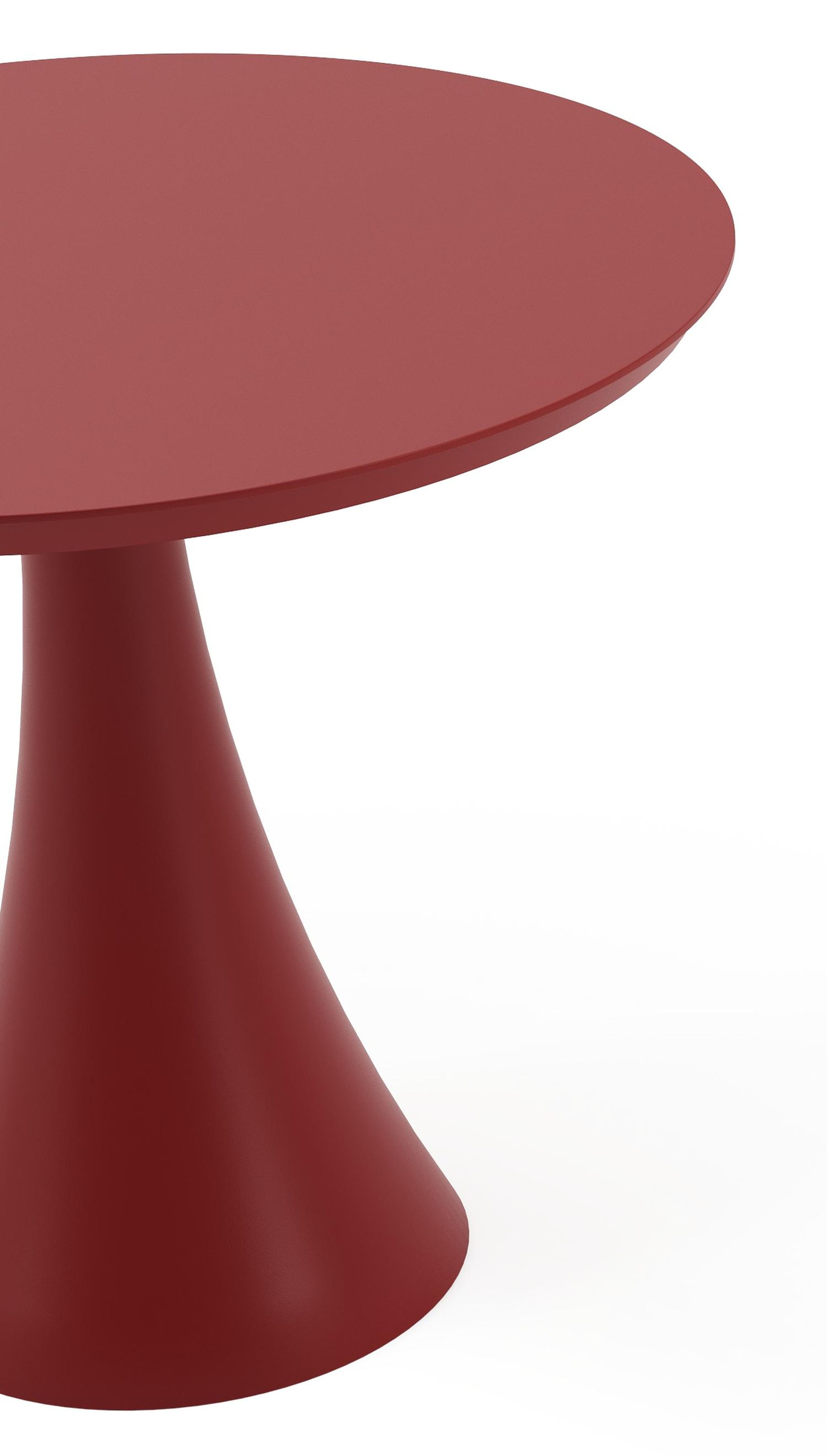 Fano tuintafel rond in ruby aluminium - Dia. 85 x H 75 cm