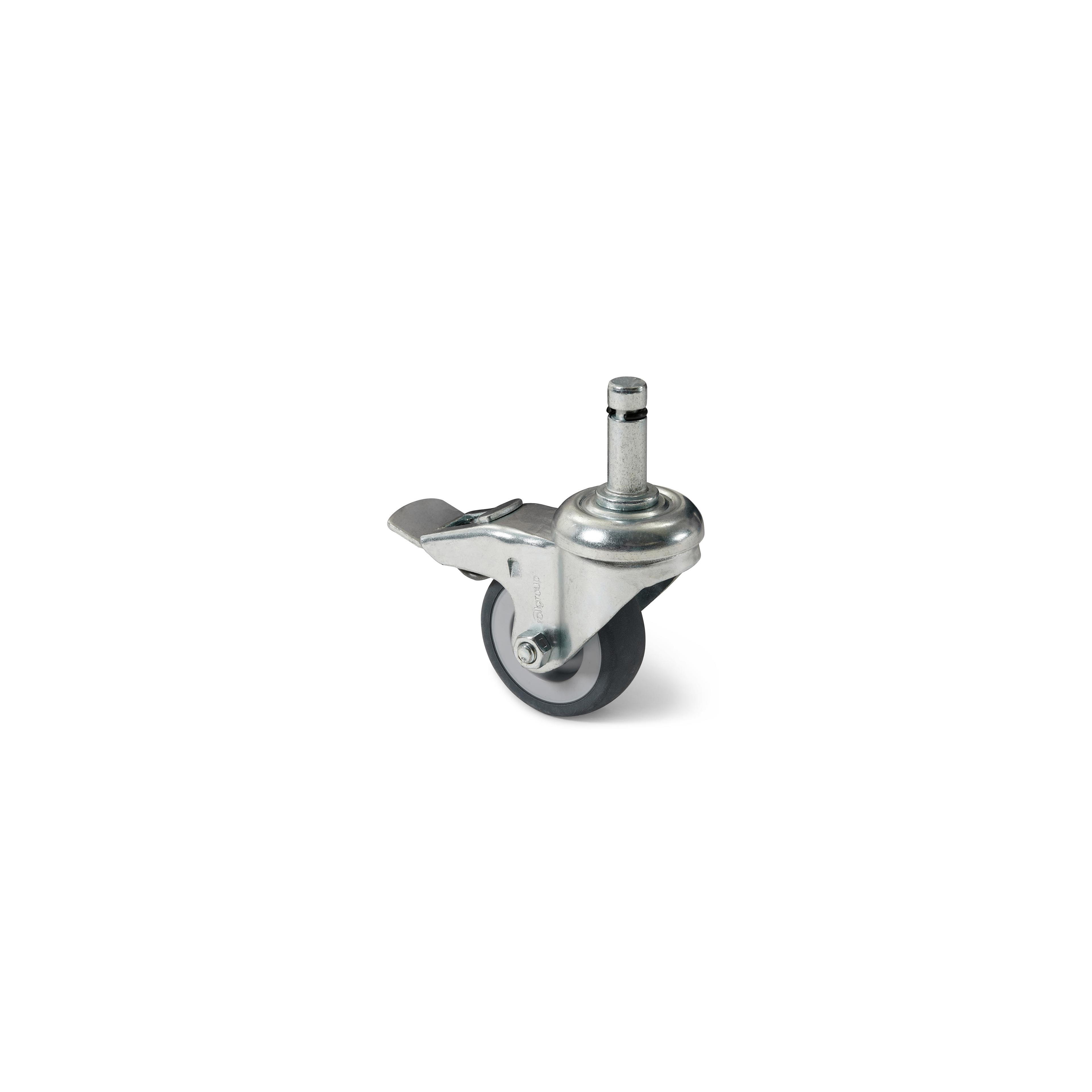 Set de 4 roues pour pied parasol Intenso en métal gris