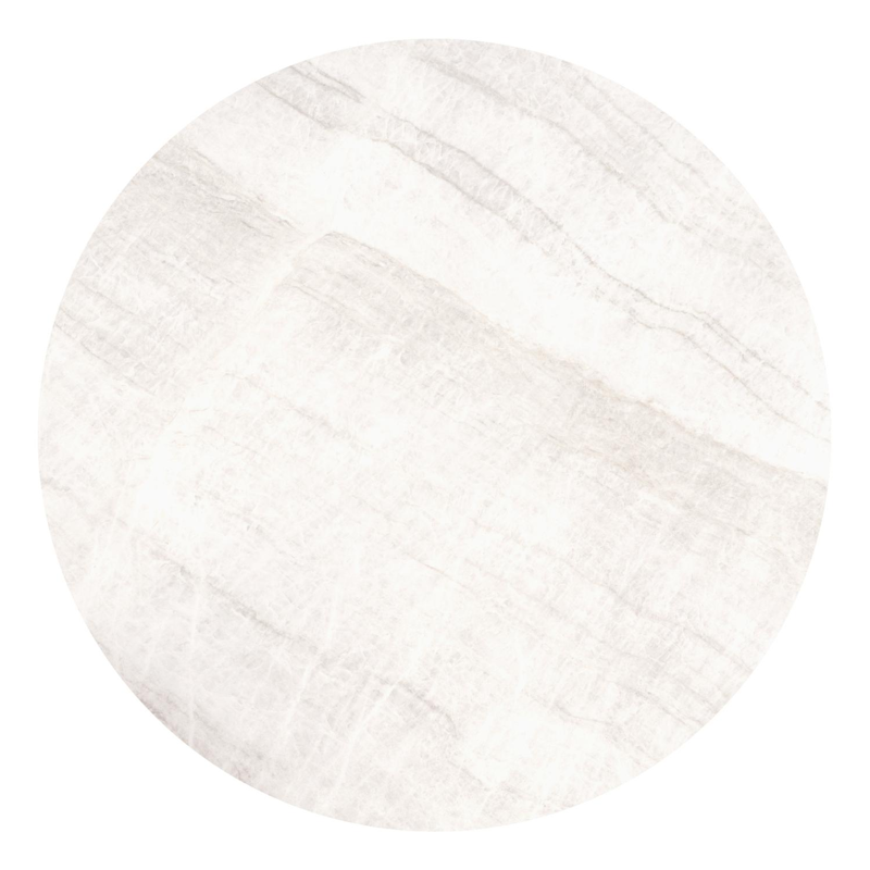 Amico low dining tuintafel rond in zwart aluminium en volkeramiek Taj Mahal - Dia. 148 x H 61 cm