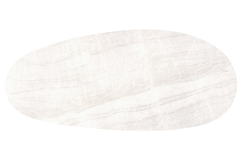 Amico tuintafel mango in wit aluminium en volkeramiek Taj Mahal - L 320 x B 140 x H 73.5 cm