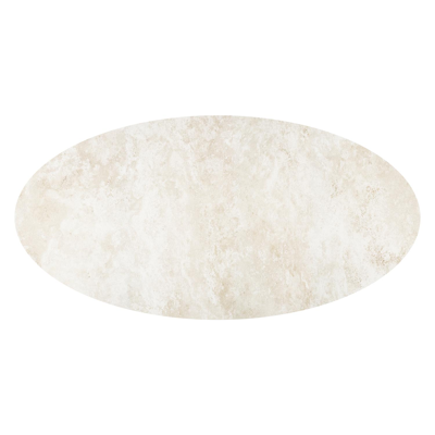 Fano tuintafel ovaal in beige aluminium en volkeramiek Rapolano - L 290 x B 148 x H 75 cm