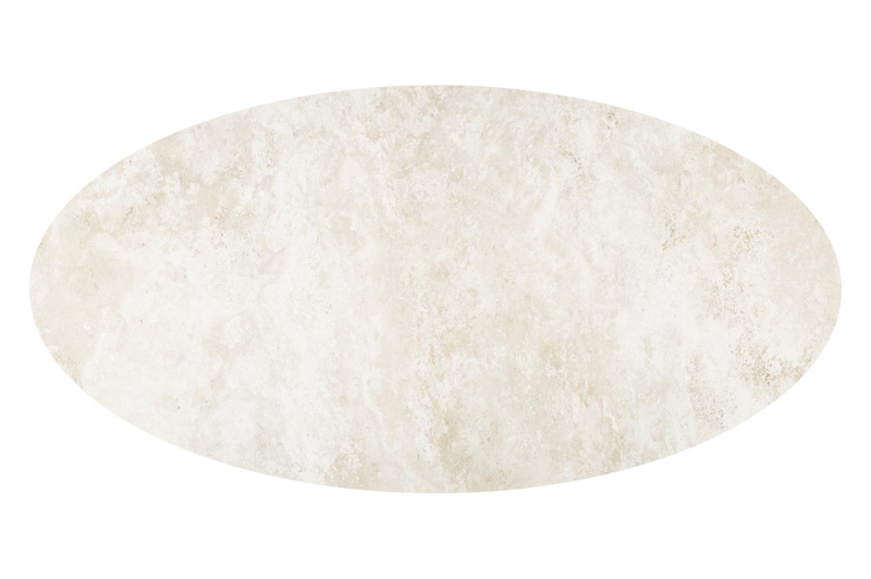 Fano tuintafel ovaal in beige aluminium en volkeramiek Rapolano - L 290 x B 148 x H 75 cm