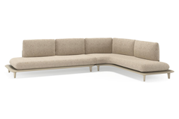 Chaise longue links + 2-zit