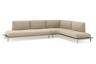 Chaise longue links + 2-zit