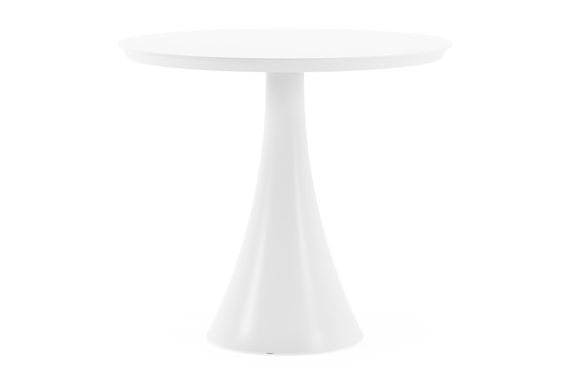 Fano tuintafel rond in wit aluminium - Dia. 85 x H 75 cm