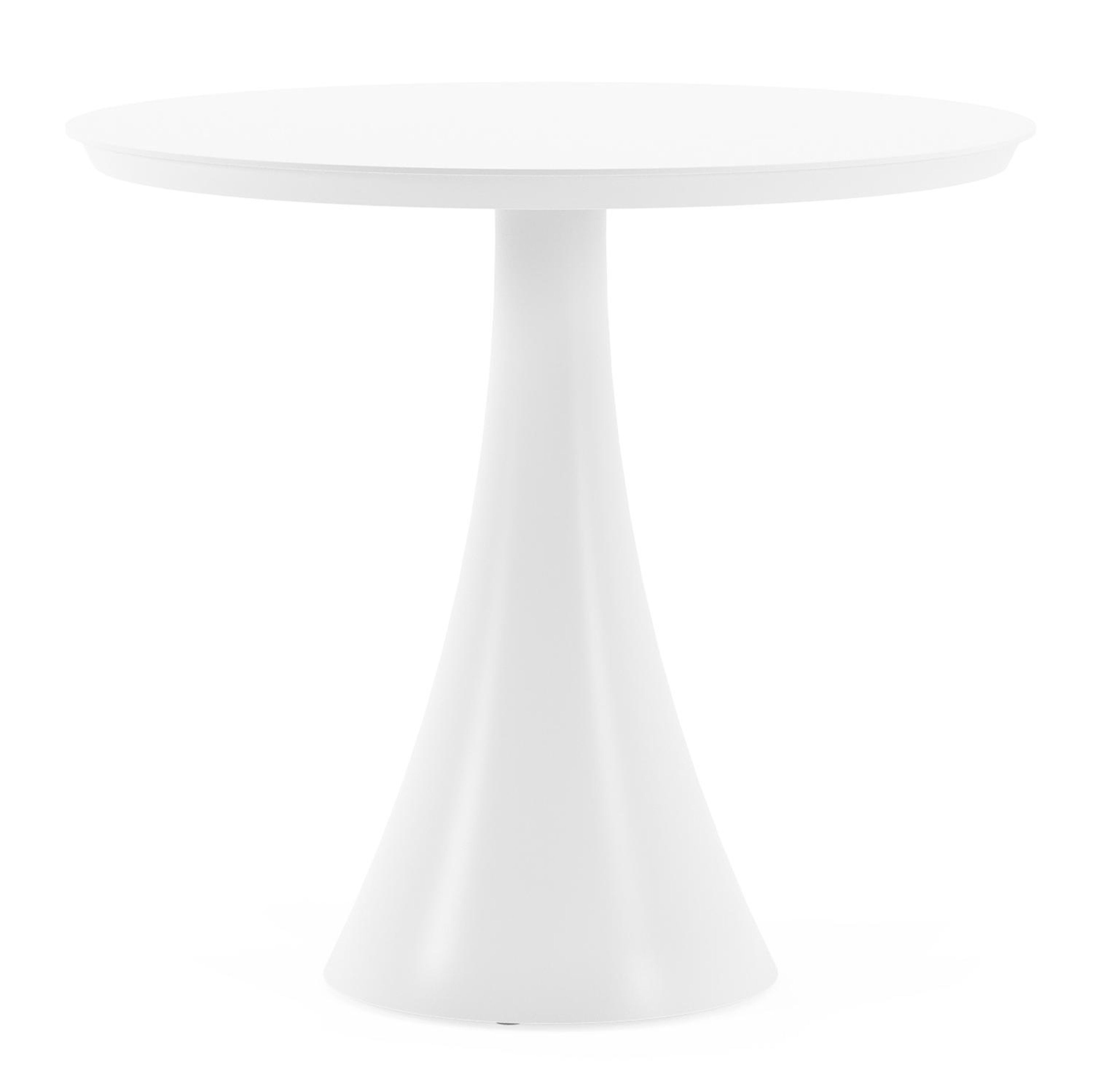 Fano tuintafel rond in wit aluminium - Dia. 85 x H 75 cm