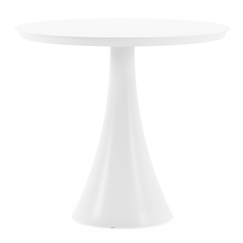 Fano tuintafel rond in wit aluminium - Dia. 85 x H 75 cm