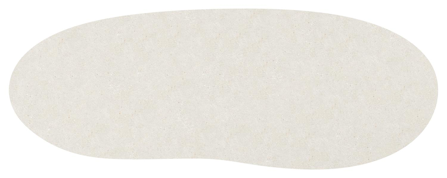 Amico tuintafel organisch in wit aluminium en volkeramiek Shilin - L 320 x B 120 x H 73.5 cm