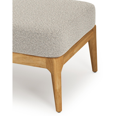Pouf Orso en teck et coussins en all weather solica Firenze Sand