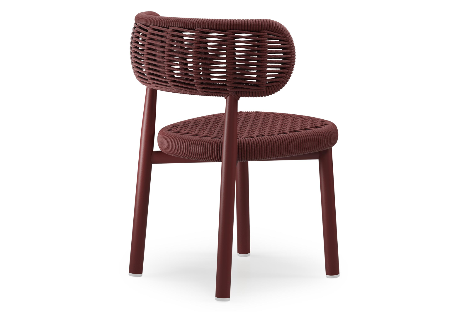 Lomo tuinstoel in ruby aluminium