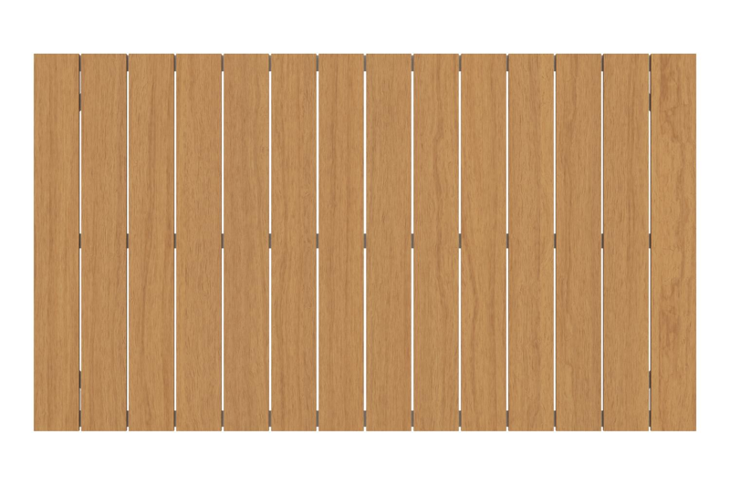 Toma tuintafel in wit aluminium en polywood - L 140 x B 80 x H 72.5 cm