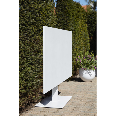 Callas kantelbare tuintafel in wit aluminium - L 120 x B 80 x H 73 cm