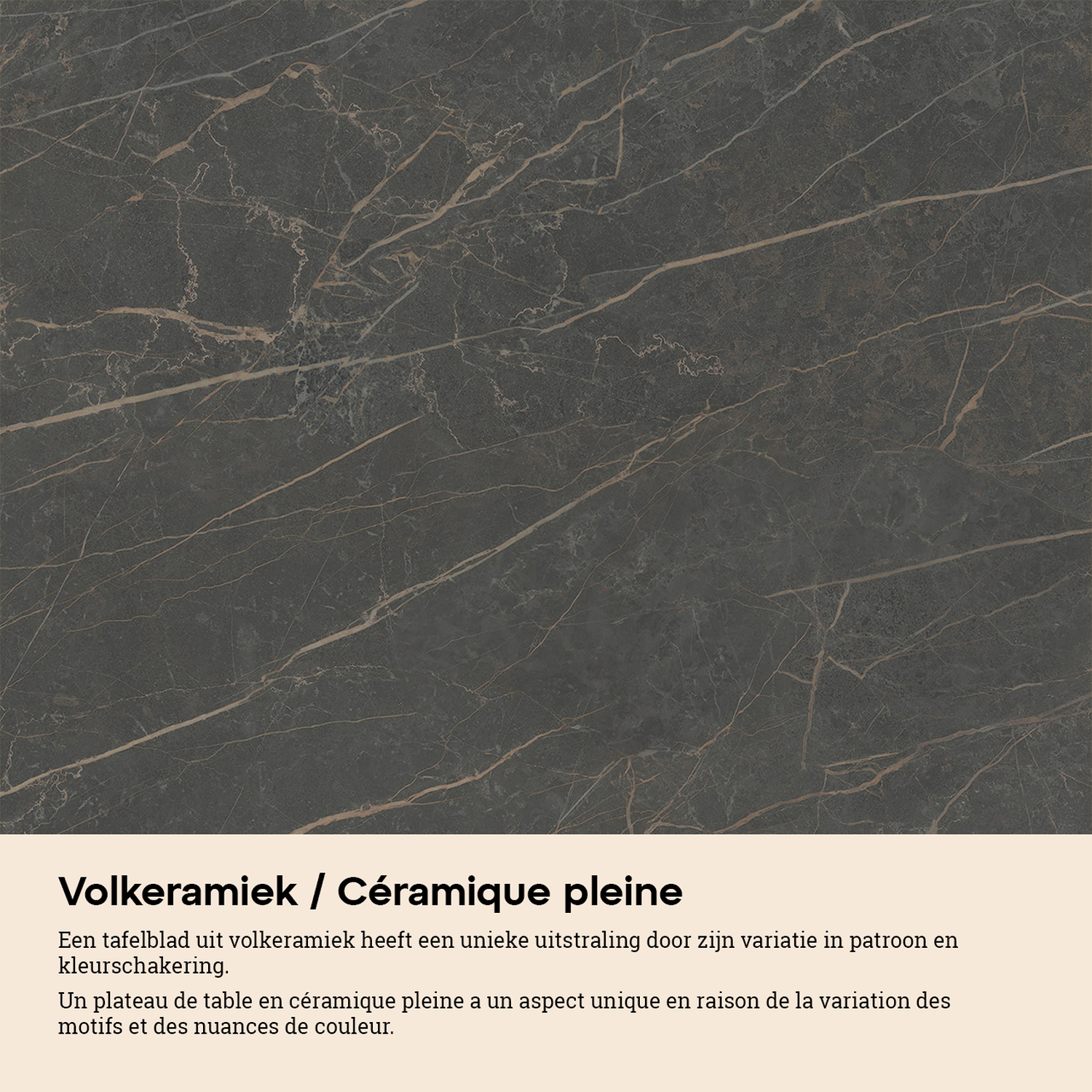 Amico tuintafel bombo xl in beige aluminium en volkeramiek Black Obsession - L 320 x B 148 x H 73.5 cm