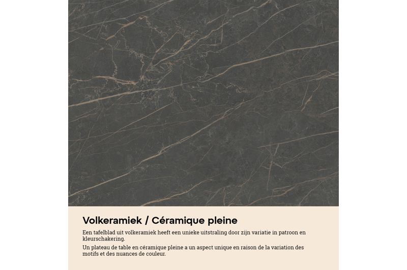 Fano tuintafel ovaal in zwart aluminium en volkeramiek Black Obsession - L 140 x B 80 x H 74.5 cm