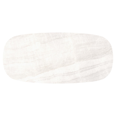 Amico tuintafel bombo in wit aluminium en volkeramiek Taj Mahal - L 270 x B 125 x H 73.5 cm