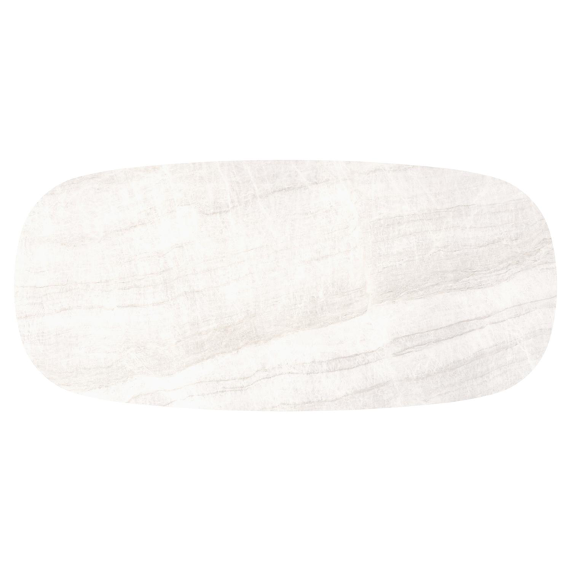 Amico tuintafel bombo in wit aluminium en volkeramiek Taj Mahal - L 270 x B 125 x H 73.5 cm