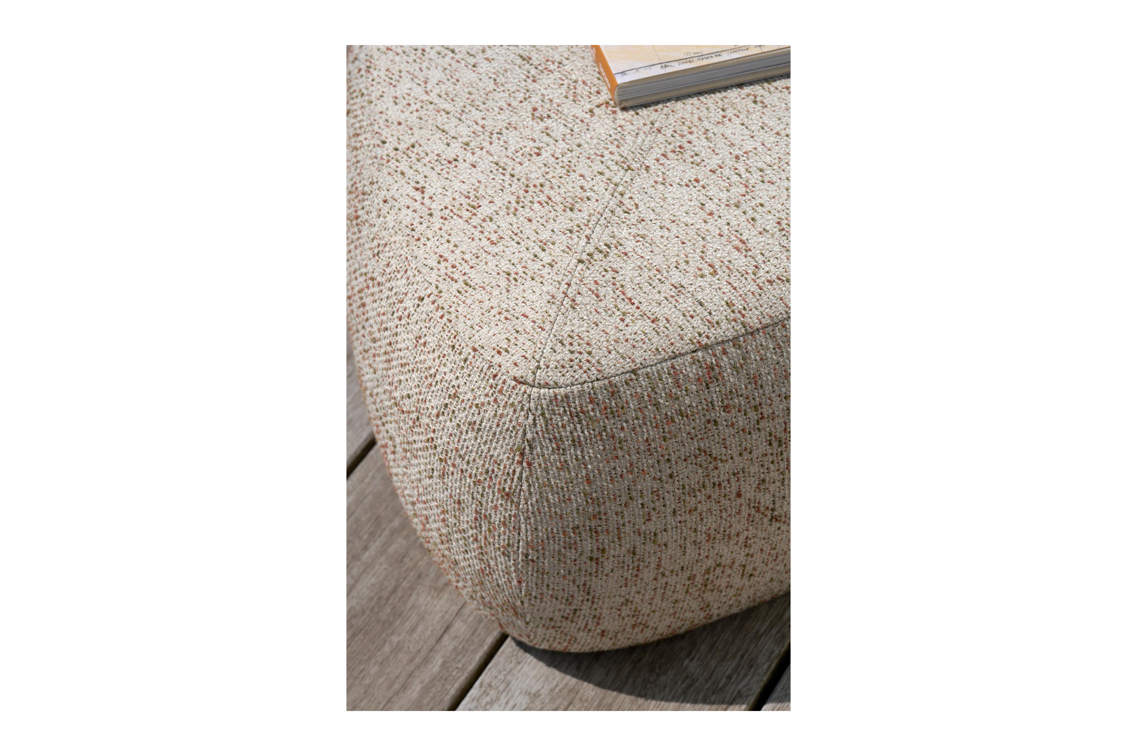 Masso poef in bora jungle all weather cosytica - B 60 x D 60 x H 35 cm