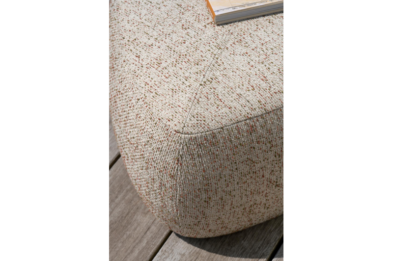 Masso poef in bora jungle all weather cosytica - B 60 x D 60 x H 35 cm