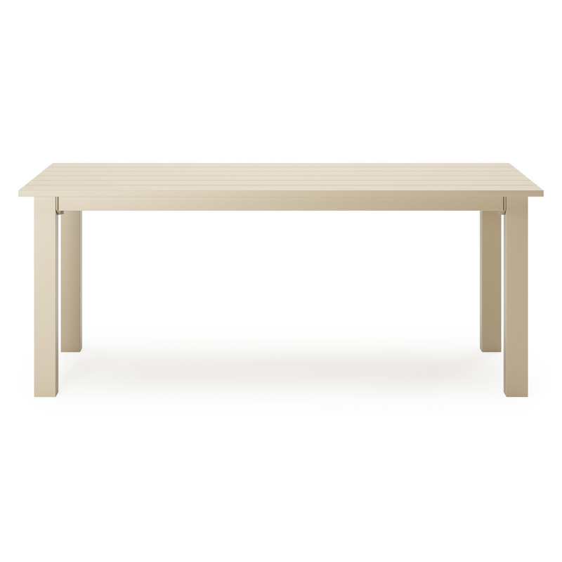 Nelas loungetafel in beige aluminium - L 120 x B 60 x H 42 cm