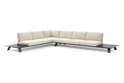 3-zit hoek links/rechts + 3-zit + zijtafels