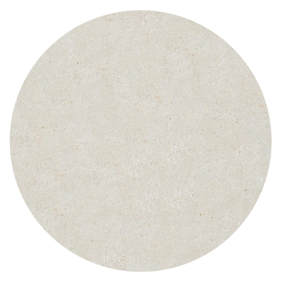 Amico loungetafel rond in beige aluminium en volkeramiek Shilin - Dia. 110 x H 28 cm