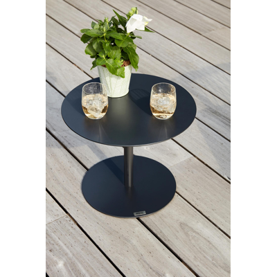 Milo bijzettafel in zwart aluminium - Dia. 44 x H 34 cm