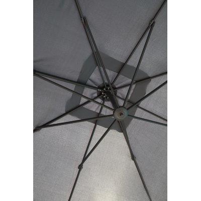 Calpe hangparasol in grijs aluminium met polyester parasoldoek - (zonder voet)