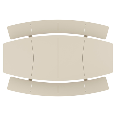 Forno picknicktafel bootvorm in beige aluminium - L 240 x B 181 x H 72 cm