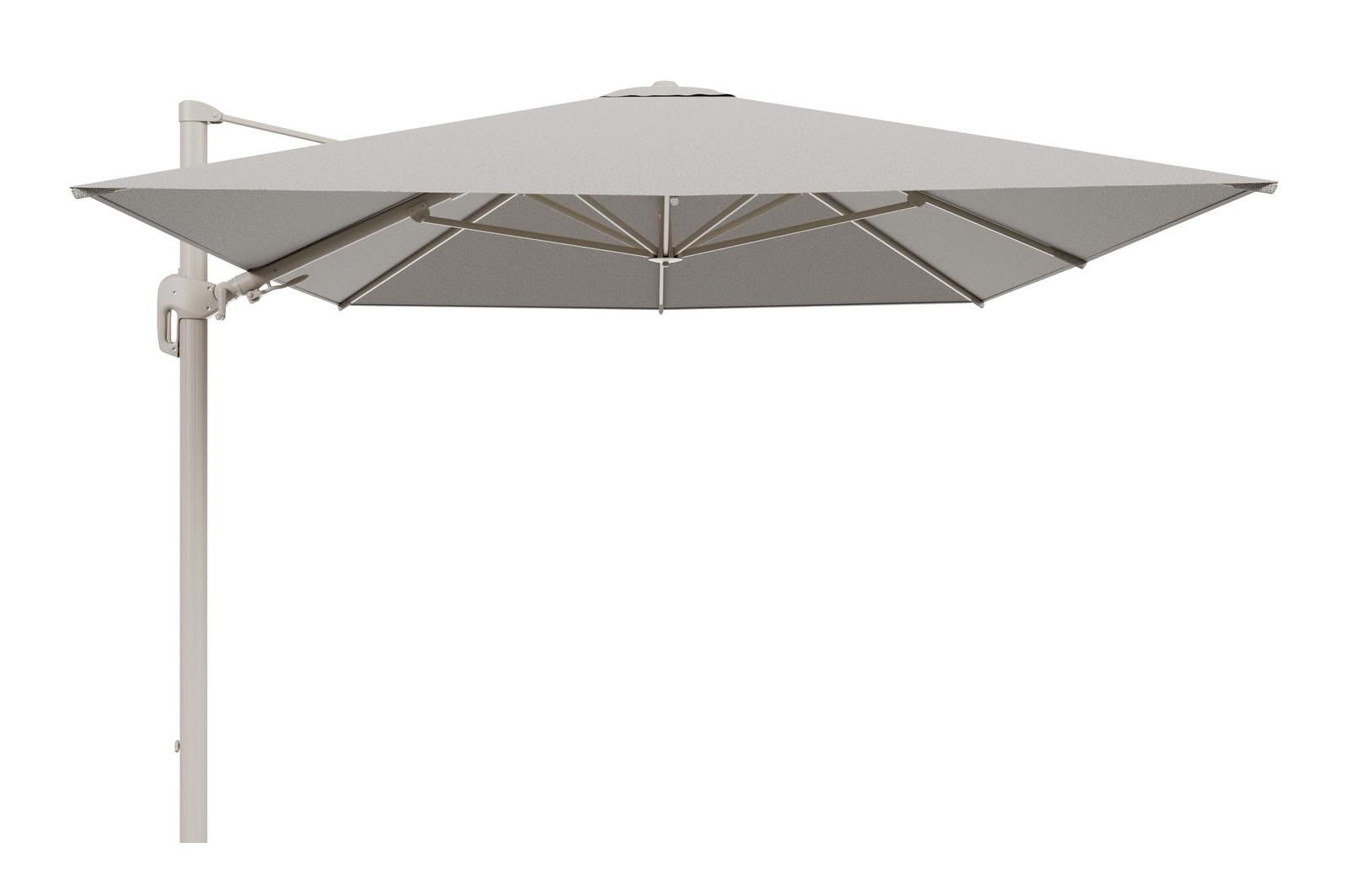 Rufina zweefparasol tiltfunctie in beige aluminium en parasoldoek in All Weather Solica Firenze Sand  - L1 400 x L2 300 cm (zonder voet) (zonder voet)