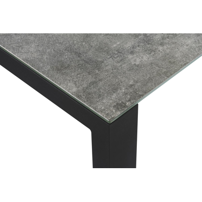 Trente tuinset in wit aluminium en teak naturel tafelblad met 10 stapelbare Madura tuinstoelen