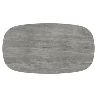 Amico tuintafel bombo xl in beige aluminium en volkeramiek Aspen Grey - L 270 x B 148 x H 73.5 cm